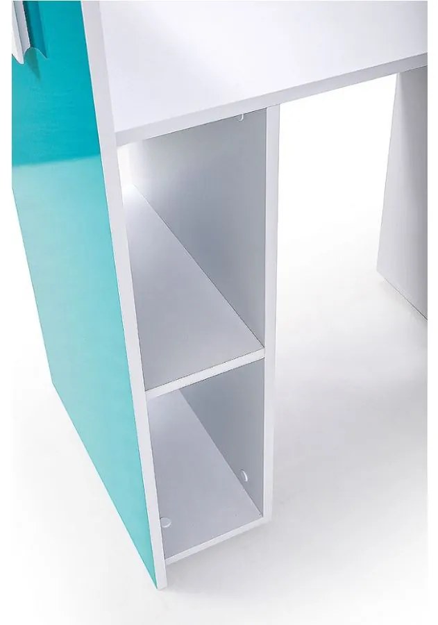 Pat multifuncțional 90 cm Toreno 3 (Alb + alb lucios + gri lucios) (S). 1083327