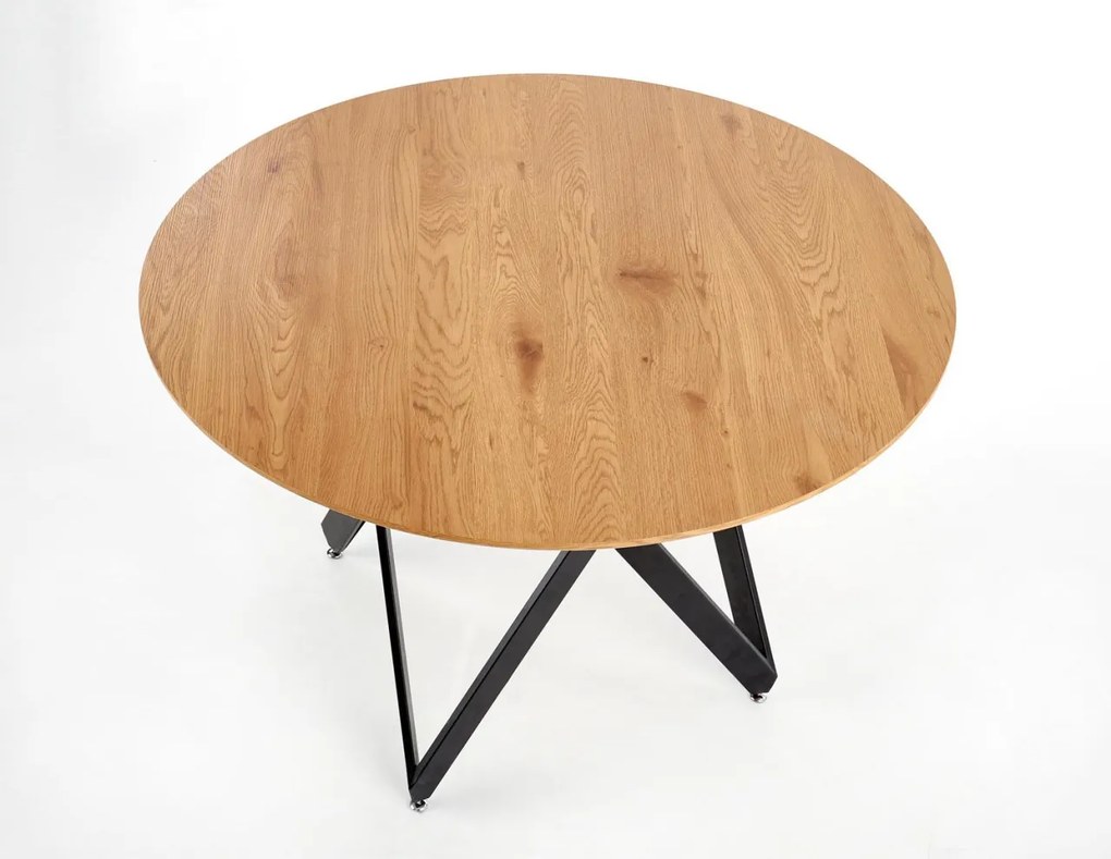 Set masa rotunda Mozambik ø120 cm + 4 scaune K373 gri