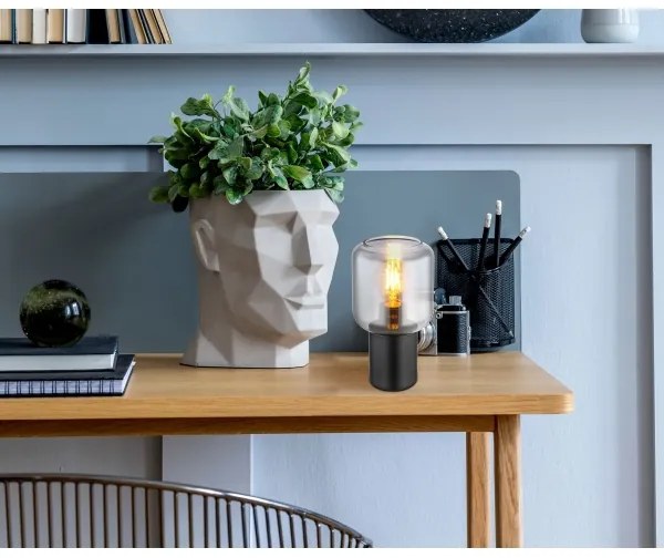 Lampă de masă NINJO 1xE27/40W/230V negru Globo 21004S