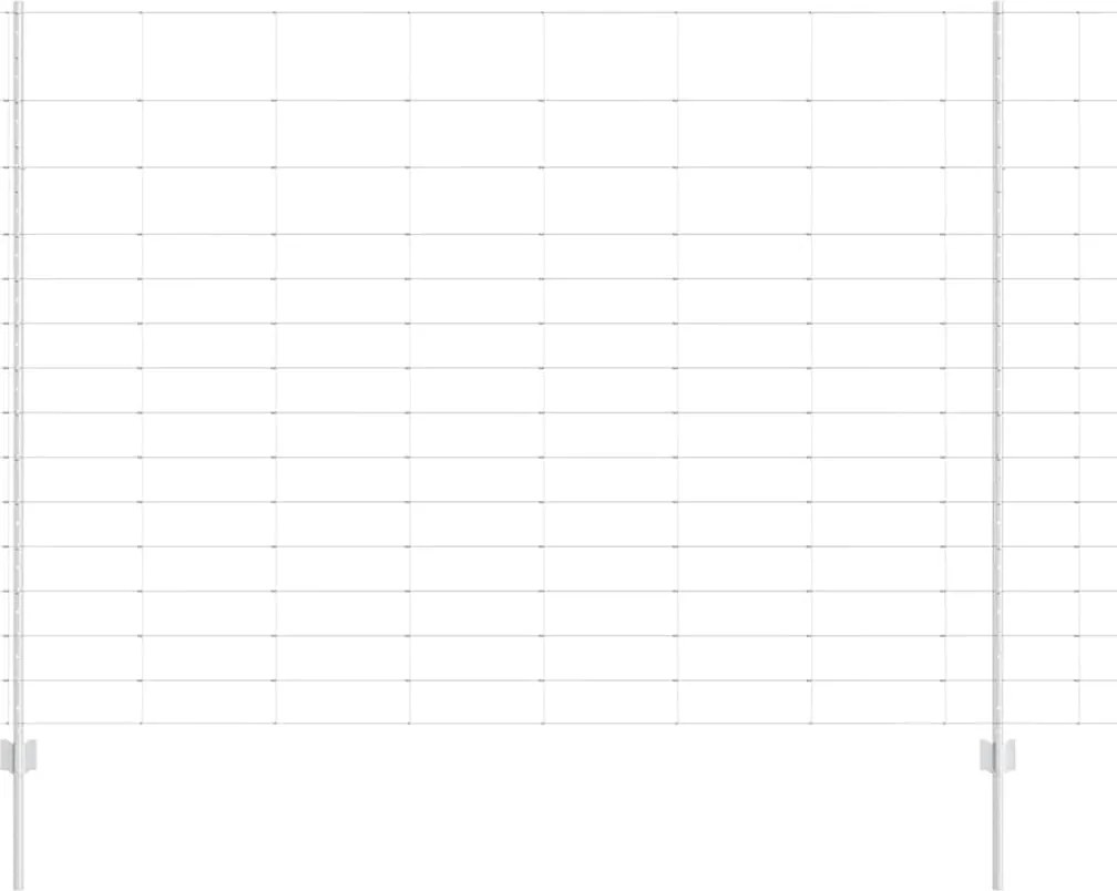 vidaXL Gard cu Stâlp Argintiu 1,6 x 25 m Oțel