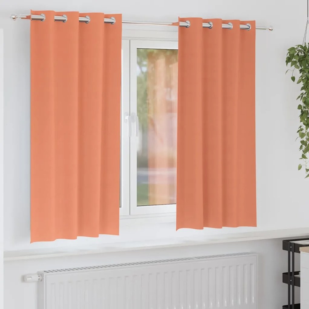 vidaXL Perdele cu perdele 2 pcs Terracota 175 x 140 cm Poliester