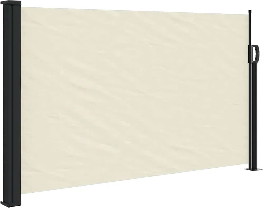 vidaXL Copertina laterală retractabilă, crem, 120x500 cm