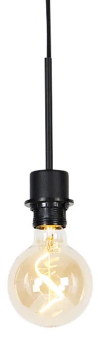 Lampă modernă cu pandantiv neagră fără abajur - Combi 1