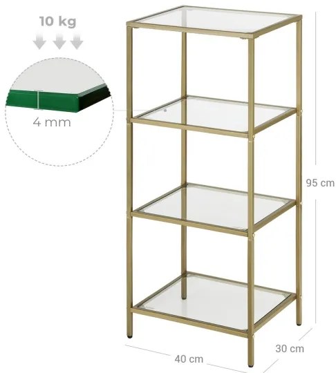 Bibliotecă GLASY aurie