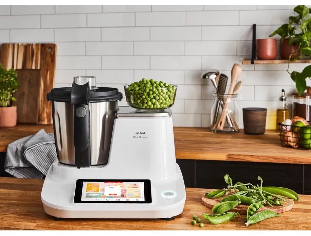 Robot de bucătărie alb/argintiu Click and Cook – Tefal