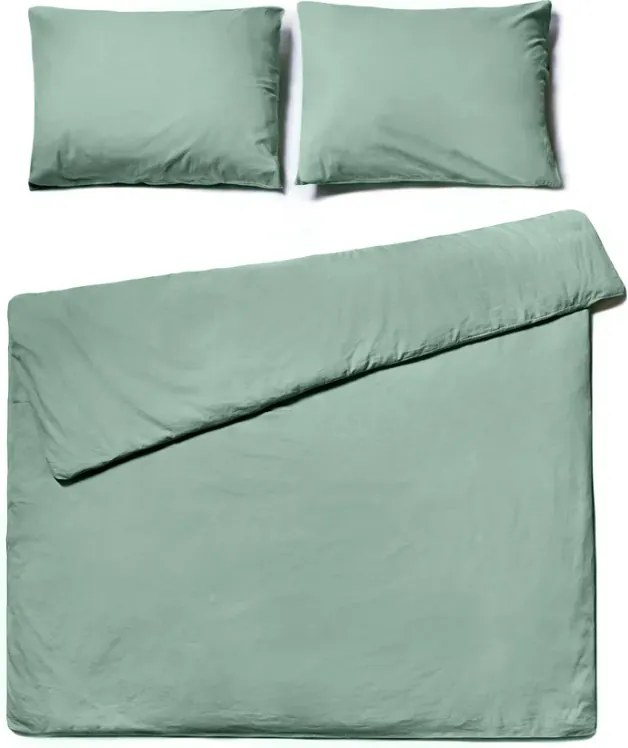 Lenjerie de pat din bumbac CALMORA verde salvie Dimensiune lenjerie de pat: 2 buc 70 x 90 cm | 200 x 200 cm