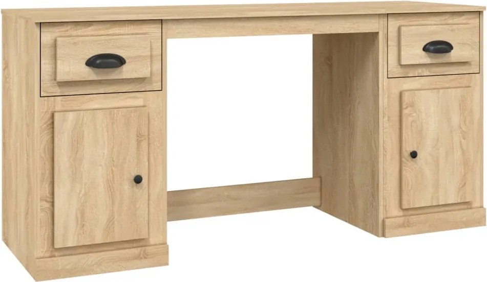 vidaXL Birou cu dulap, stejar sonoma, lemn prelucrat