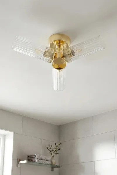 Markslöjd 109238 - Plafonieră aplicată pentru baie RIMINI 3xG9/20W/230V IP44 alamă