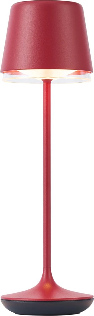 Lampă de masă roșie cu LED IP65 reîncărcabilă cu stație de încărcare - Treble
