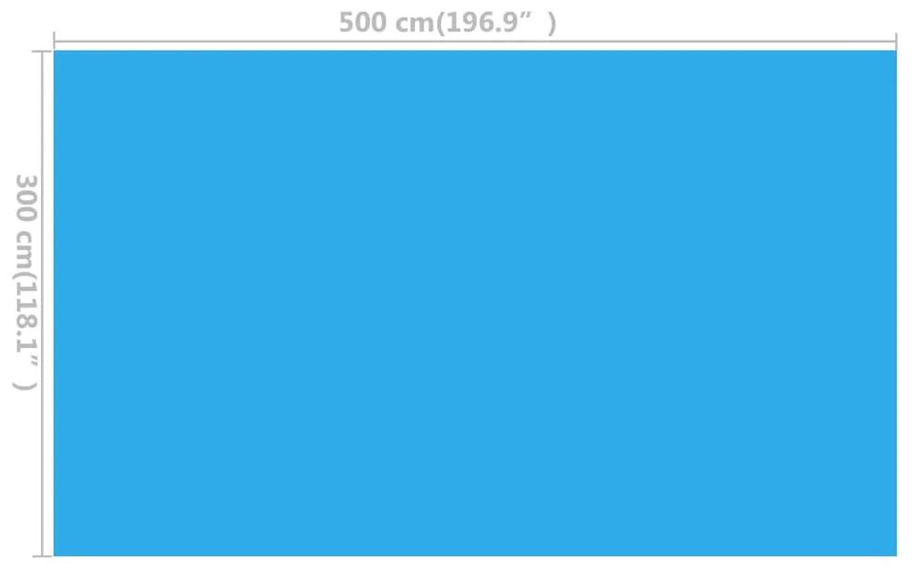 Prelata de piscina, albastru, dreptunghiular, 500 x 300 cm, PE 1, Albastru, 500 x 300 cm