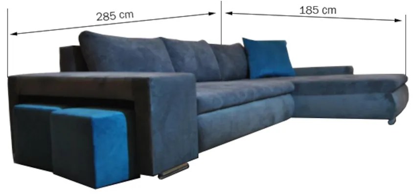 Supermobel Coltar LATINO s taburety, 285x80x185, sawana 21/soft 17, stanga