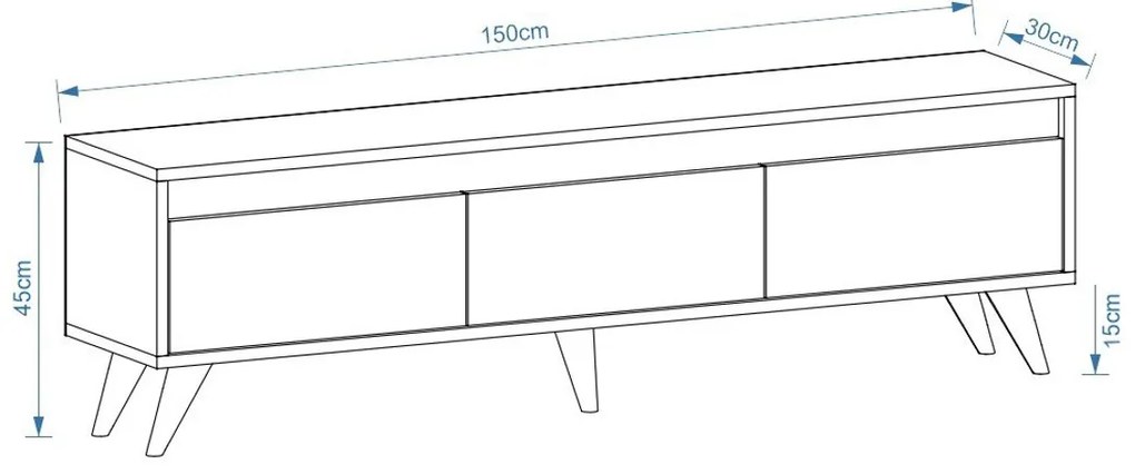 Century Sapphire Oak masă TV