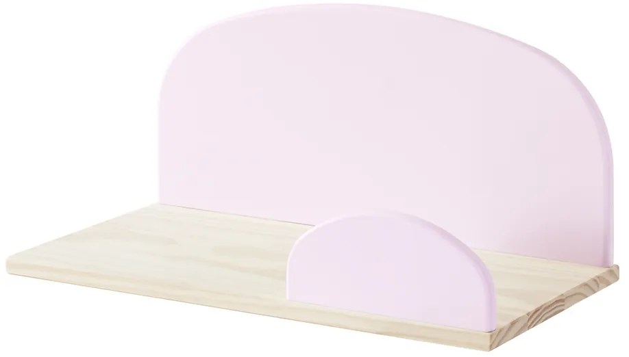 Set KIDDY în roz este format dintr-un Pat copii (90x200), noptieră, 2 rafturi de perete (45 și 65 cm) și o cutie de jucării.
