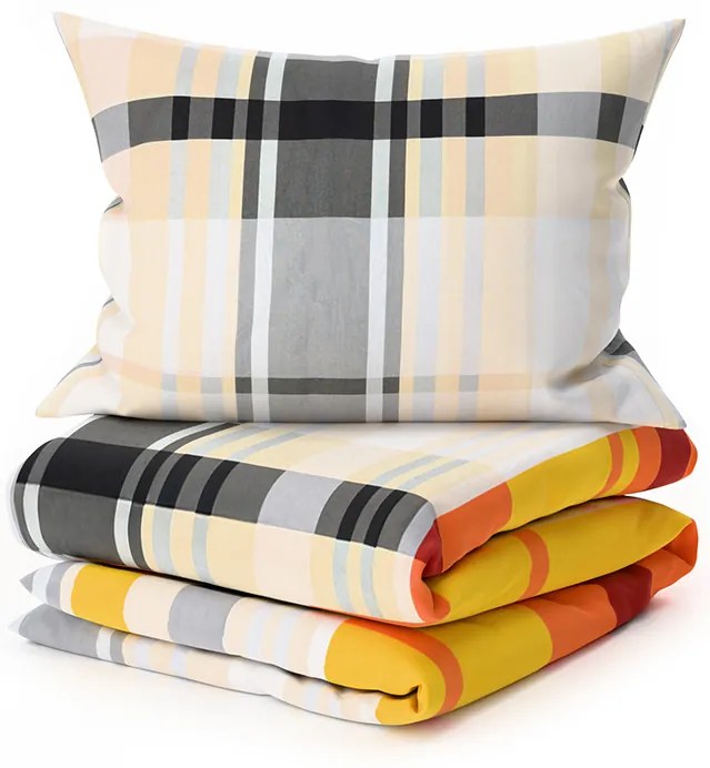 Lenjerie din bumbac Renforcé ORANGE KUBE colorat Dimensiune lenjerie de pat: 70 x 90 cm | 140 x 200 cm