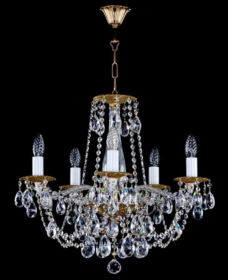 Candelabru cristal Bohemia 5 brate, diam. 56cm Demeter V CE