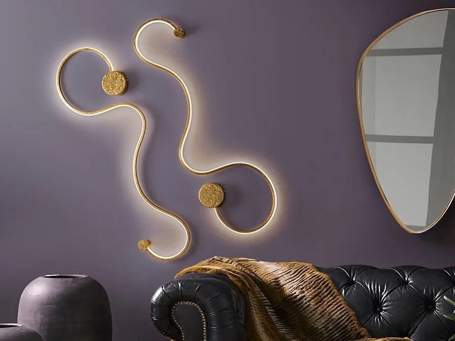 Aplica de perete LED design modern decorativ Grafos auriu SV-227032