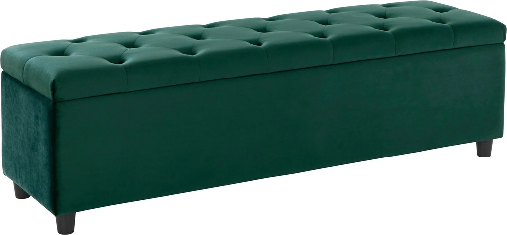 Bancuta cu spatiu de depozitare Relaxy verde 140/41,5/40 cm