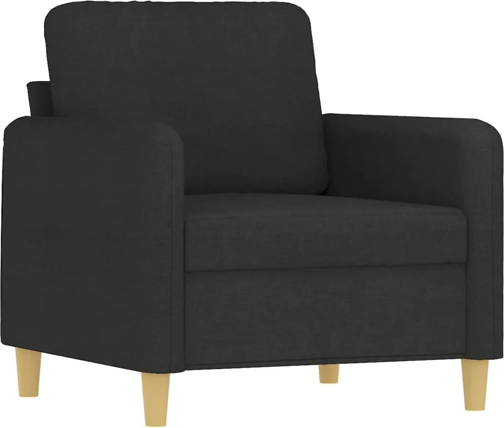 vidaXL Fotoliu canapea, negru, 60 cm, material textil