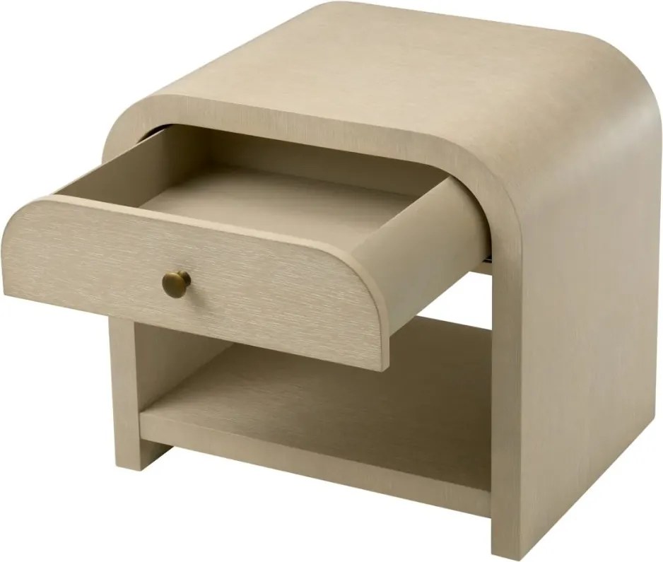 Noptiera design LUX, Furnir de stejar albit, Rhodes