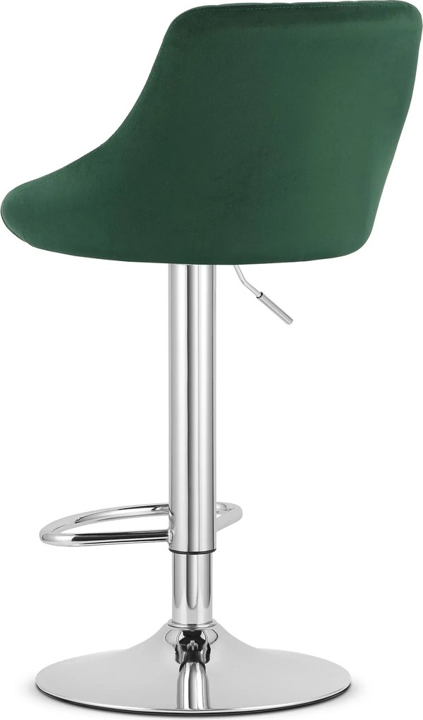 OFERTA Scaun de bar verde VELVET KAST II. calitate secundara