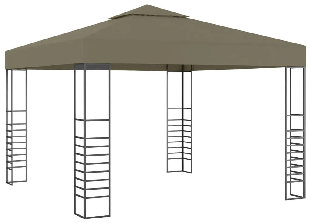 vidaXL Pavilion de grădină, gri taupe, 3 x 3 m, 180 g/m²