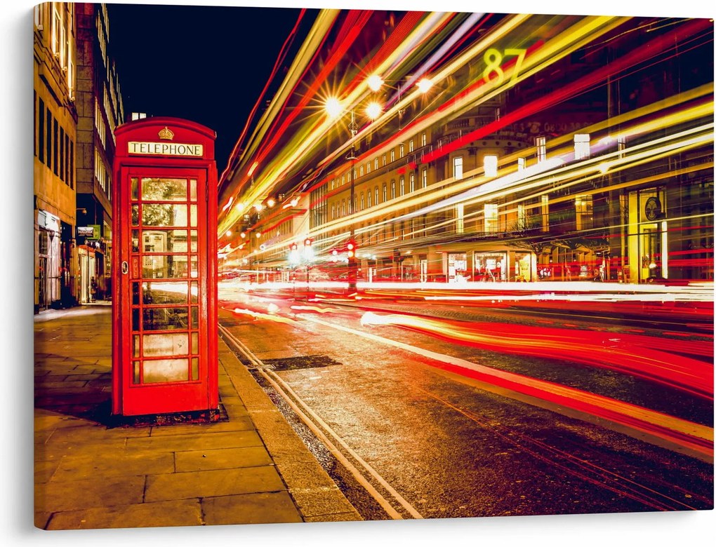 Tablou cu căsuța telefonică roșie din Londra (70x50 cm)