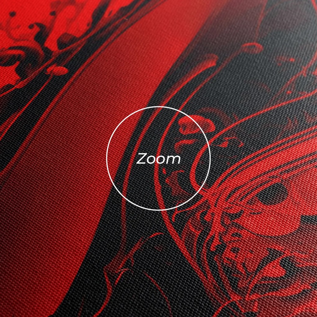 Tablou Canvas, 70x100cm, Dormitor si Living, Abstracte, Abstract cu linii, Smooth Red Color