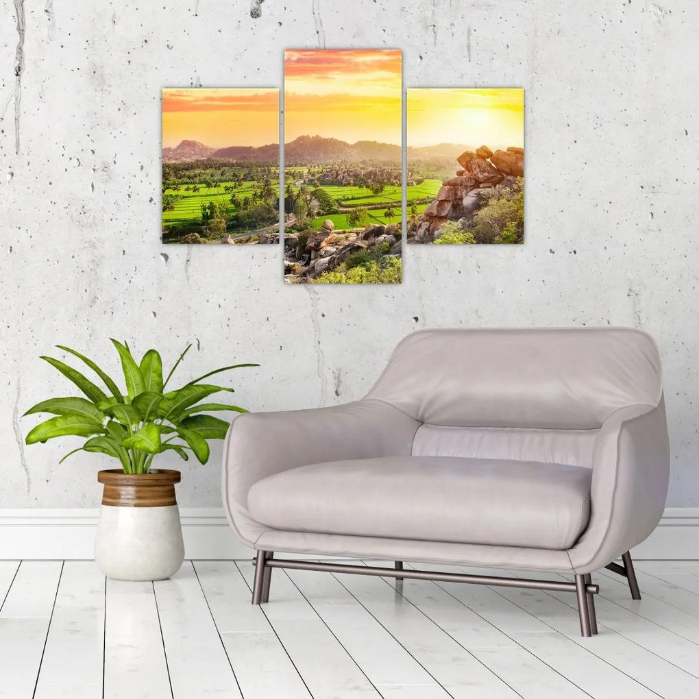 Tablou cu valea Hampi în India (90x60 cm)