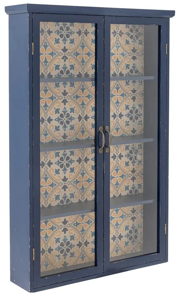 Vitrină albastră din lemn de brad 81x122x22 cm Hazem – Bloomingville