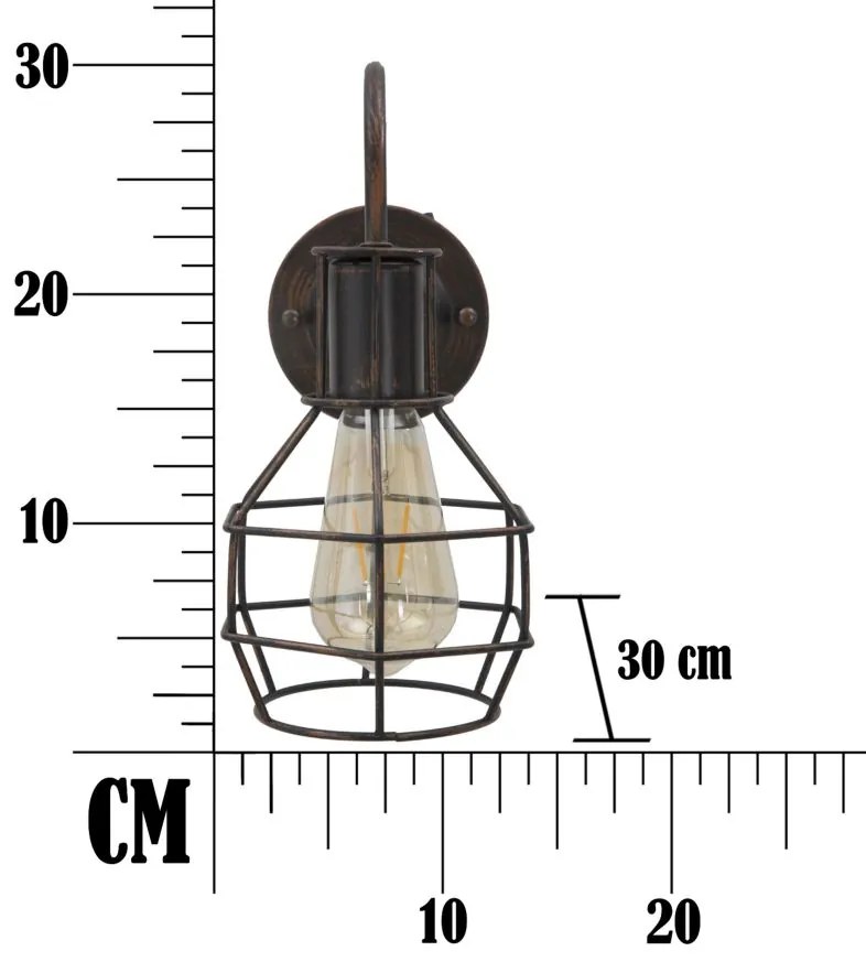 Mauro Ferretti Lampa de perete INDUSTRY -C- CM 32X14X30