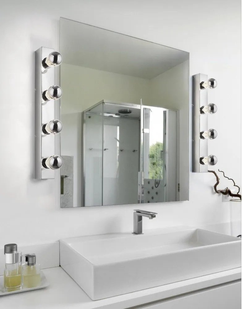 Aplică de perete argintiu-lucios Theatro – Trio