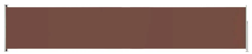 Copertina laterala retractabila de terasa, maro, 117x600 cm Maro, 117 x 600 cm