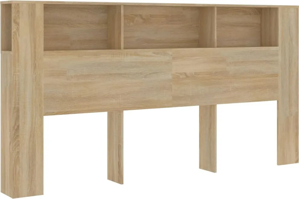 vidaXL Dulap tăblie, stejar Sonoma, 200 x 18,5 x 104,5 cm