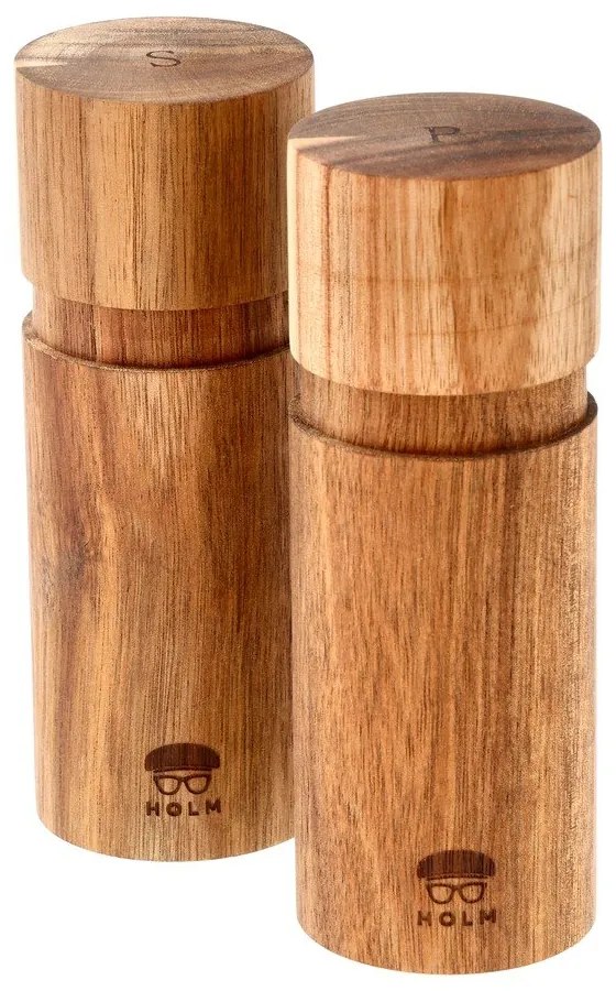 Set de râșnițe de sare și piper în culoare naturală 2 buc. din lemn – Holm