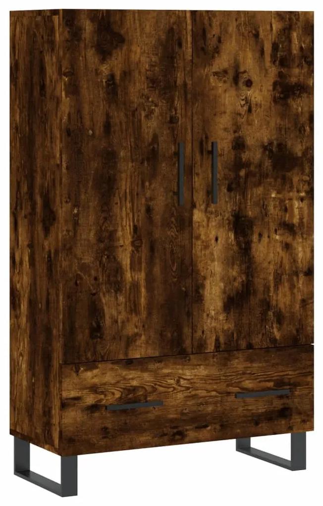 828265 vidaXL Dulap înalt, stejar afumat, 69,5x31x115 cm, lemn prelucrat
