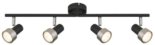 Spot Globo 57917-4N MASON 4xGU10/25W/230V negru/argintiu