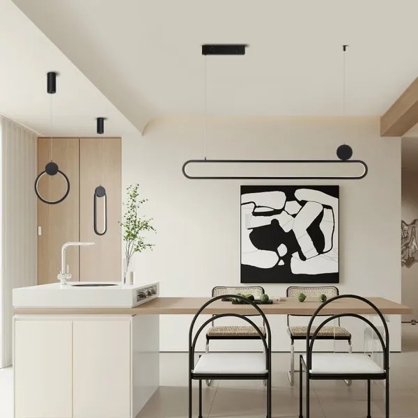 Lustră LED dimabilă pe cablu Immax NEO 07232L LITE OVALE LED/22W/230V Wi-Fi Tuya + telecomandă