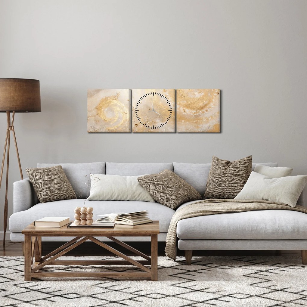 Tablou - Textura modelată (cu ceas) (90x30 cm)