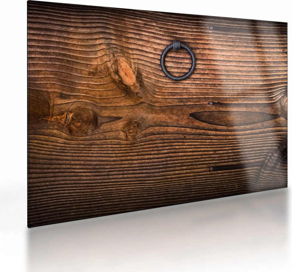 Tablou pe sticlă textura lemnului (70x50 cm)