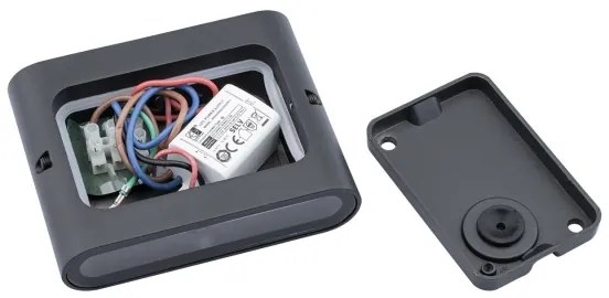 Aplică perete exterior LED FLOW 2xLED/3W/230V IP54 negru