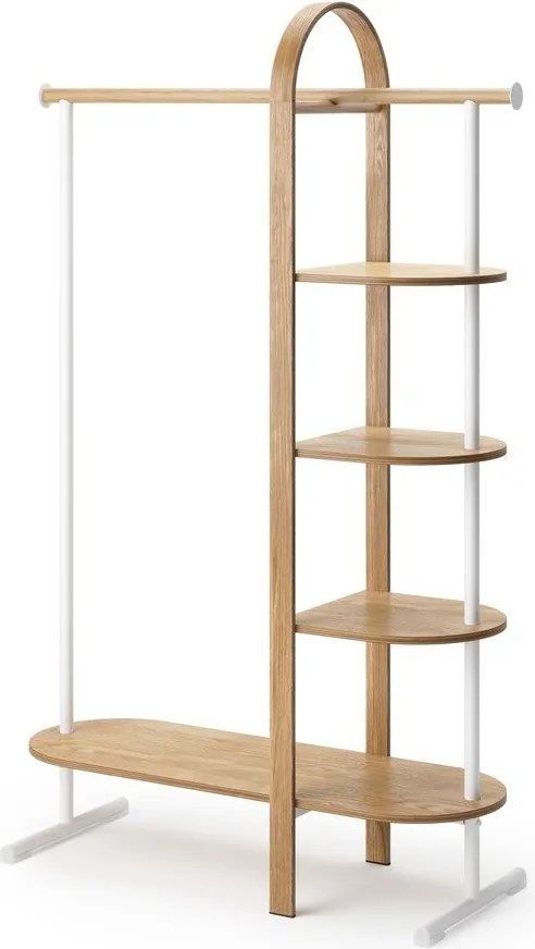 Set pentru hol alb/în culoare naturală din lemn masiv de eucalipt Bellwood – Umbra