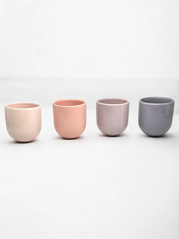 SET 4 PAHARE CAFEA CERAMICA NOVUM SPRINGTIME PASTEL 250ML