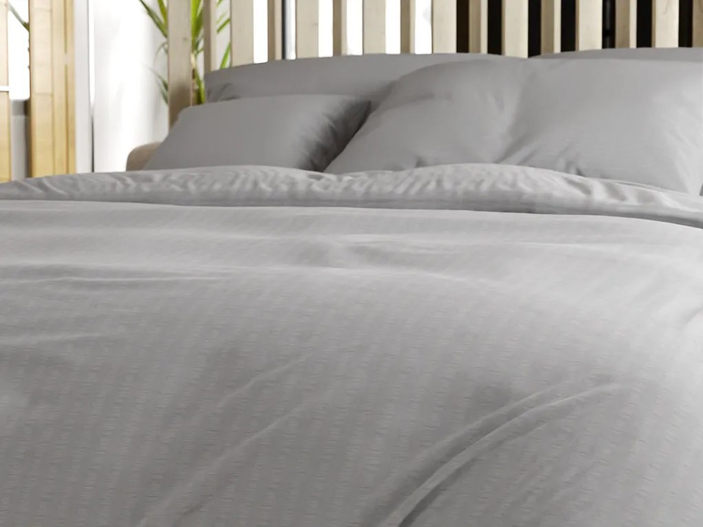 Lenjerie de pat din bumbac cu finisaj creponat LUXERA gri deschis buzunar hotel II.calitate Dimensiune lenjerie de pat: 70 x 90 cm | 140 x 200 cm