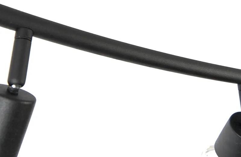 Spotlight modern curbat negru cu 4 lumini - Jeany