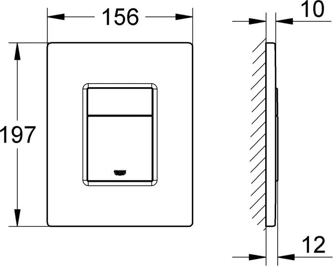 Grohe Even buton de spalare pentru WC negru 38966KF0