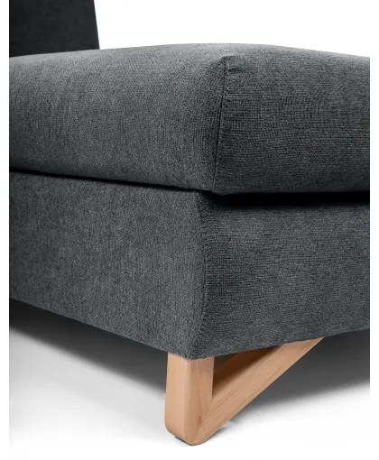 Colțar extensibil AVESTA, tapițat, în configurație L, cu spațiu de depozitare, pe partea dreaptă, antracit