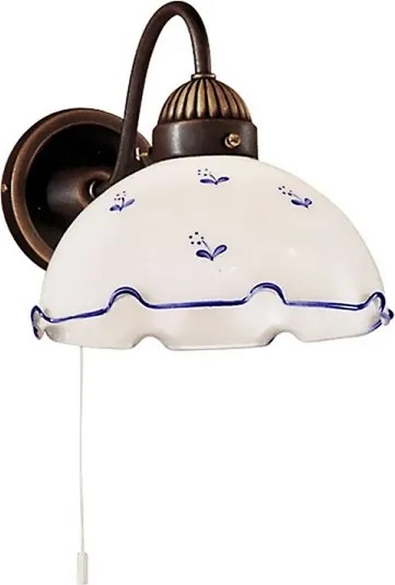 Abajur universal de rezervă din sticlă NONNA E27 d. 20 cm alb/albastru