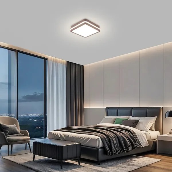 Brilagi BENE LED — lampă de tavan pentru exterior, 18 W, 230 V, 21,5 x 21,5 cm, maro, IP54