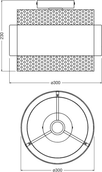 Osram - Plafonieră DECOR HORNET 1xE27/10W/230V Ø 30 cm neagră/aurie