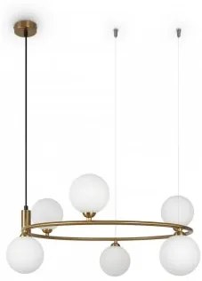 Suspensie moderna 6 becuri G9 MOD013PL-06BS1 RING Maytoni